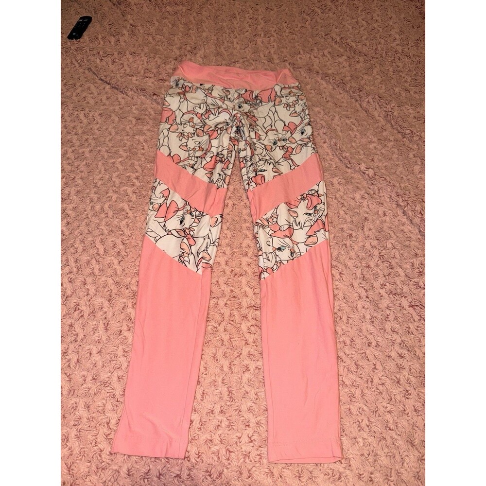Disney Parks Marie Cat Leggings Women's X-Small Pink White Aristocats